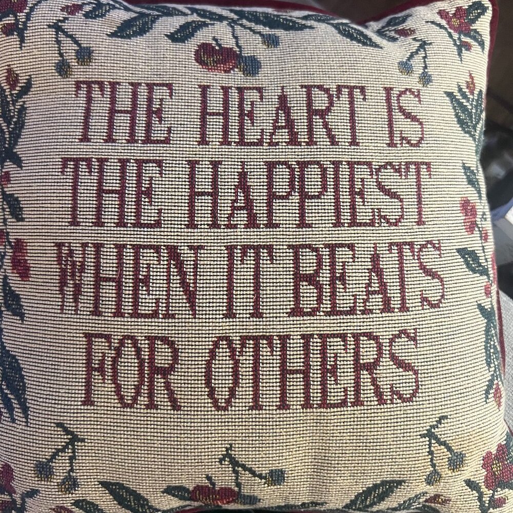 Vintage Needlepoint Throw Pillow